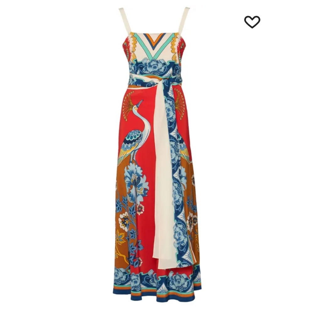 La DoubleJ Slip-Around printed silk dress size small